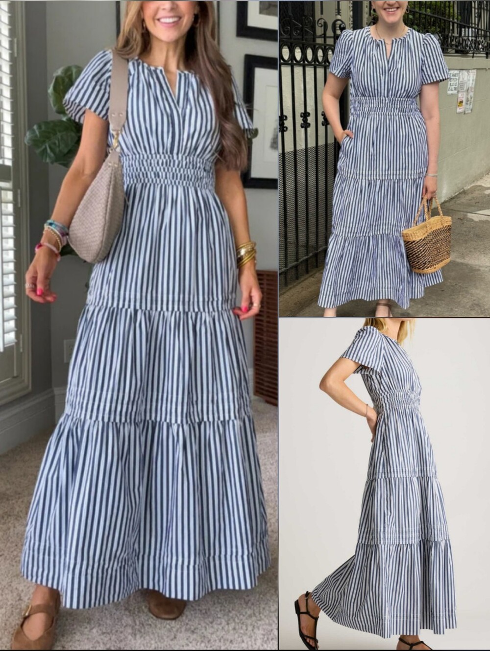 Quince Blue and White Striped Maxi Dress - Picture 8 of 8
